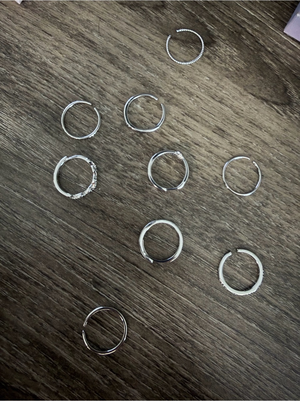 Sterling Silver Adjustable Ring Lot